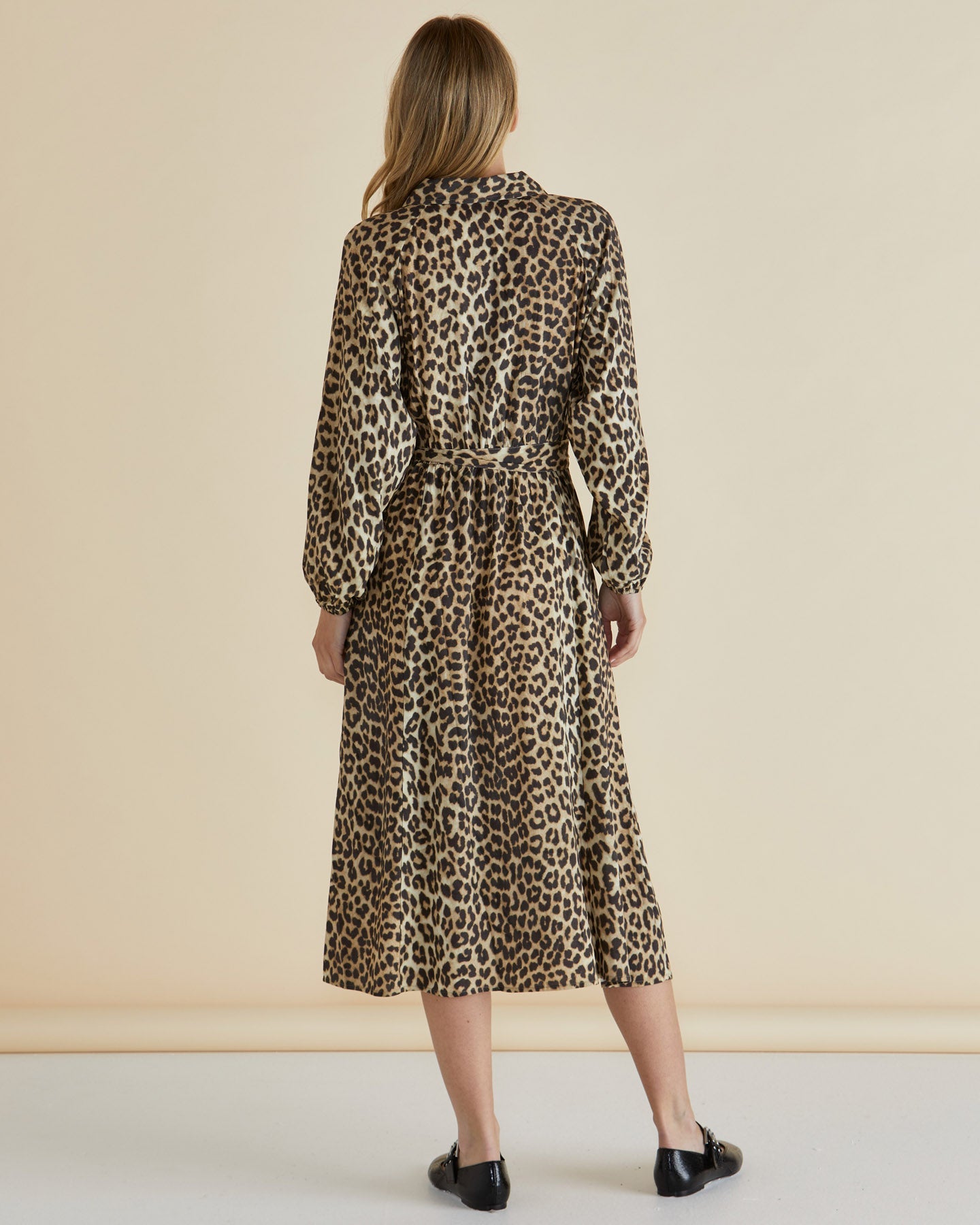 Betty Basics Lisa Leopard Shirt Dress (Leopard Print)