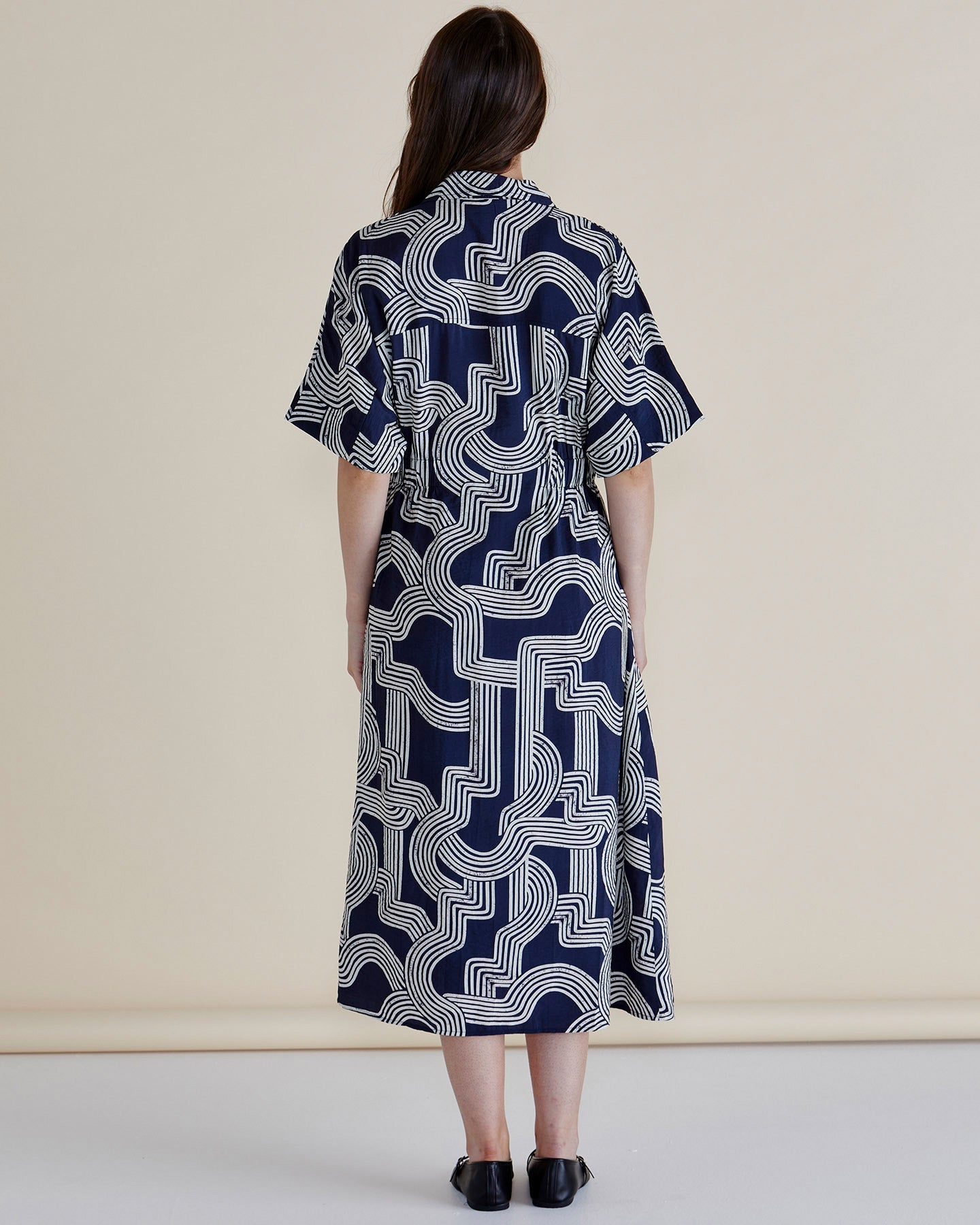 Betty Basics Skye Dress (Navy Geo)