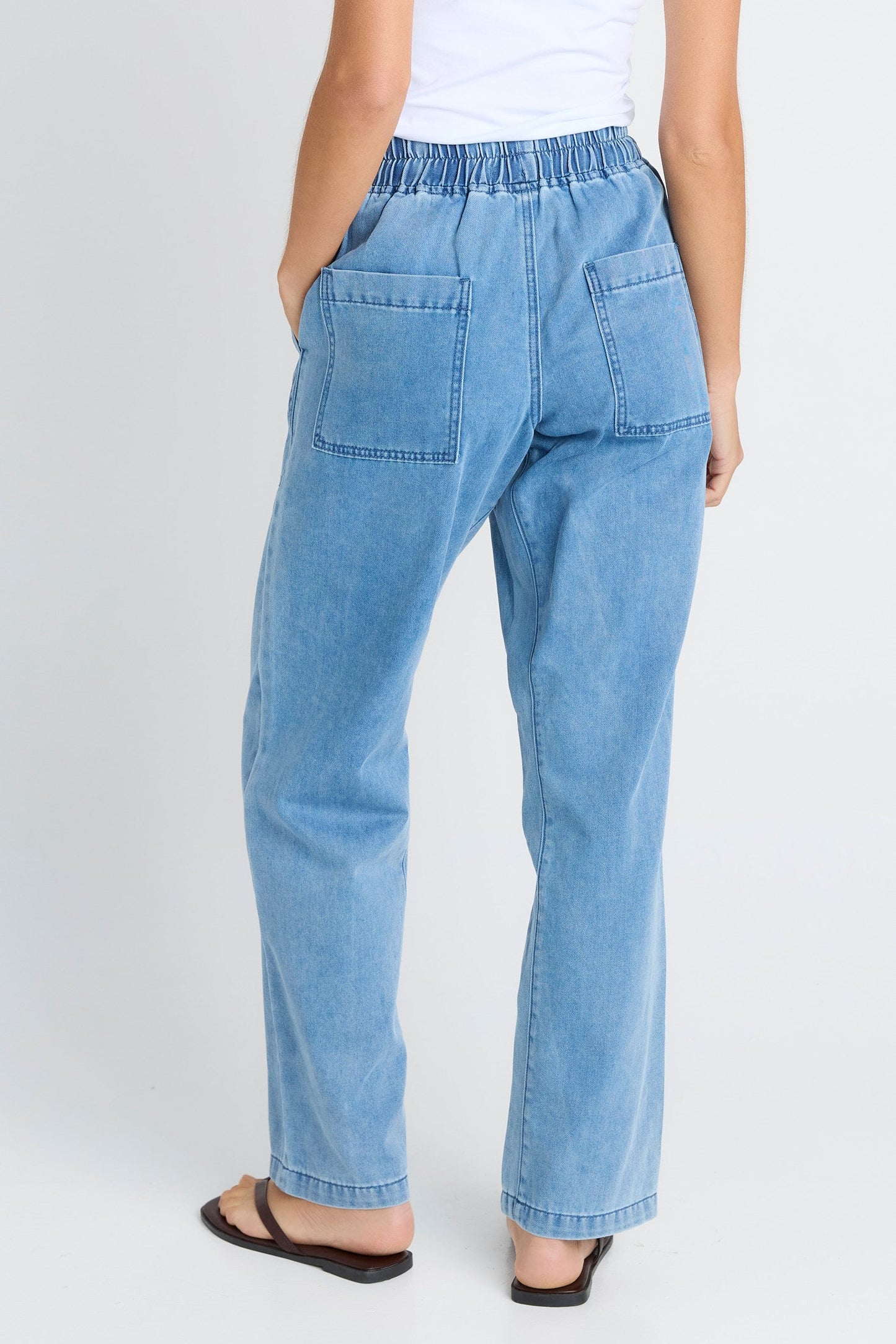 Betty Basics Quinn Cotton Jogger (Blue Medium)
