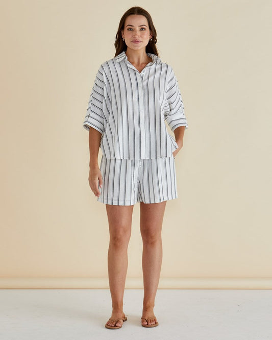 Betty Basics Sierra Short (Black/White Stripe)