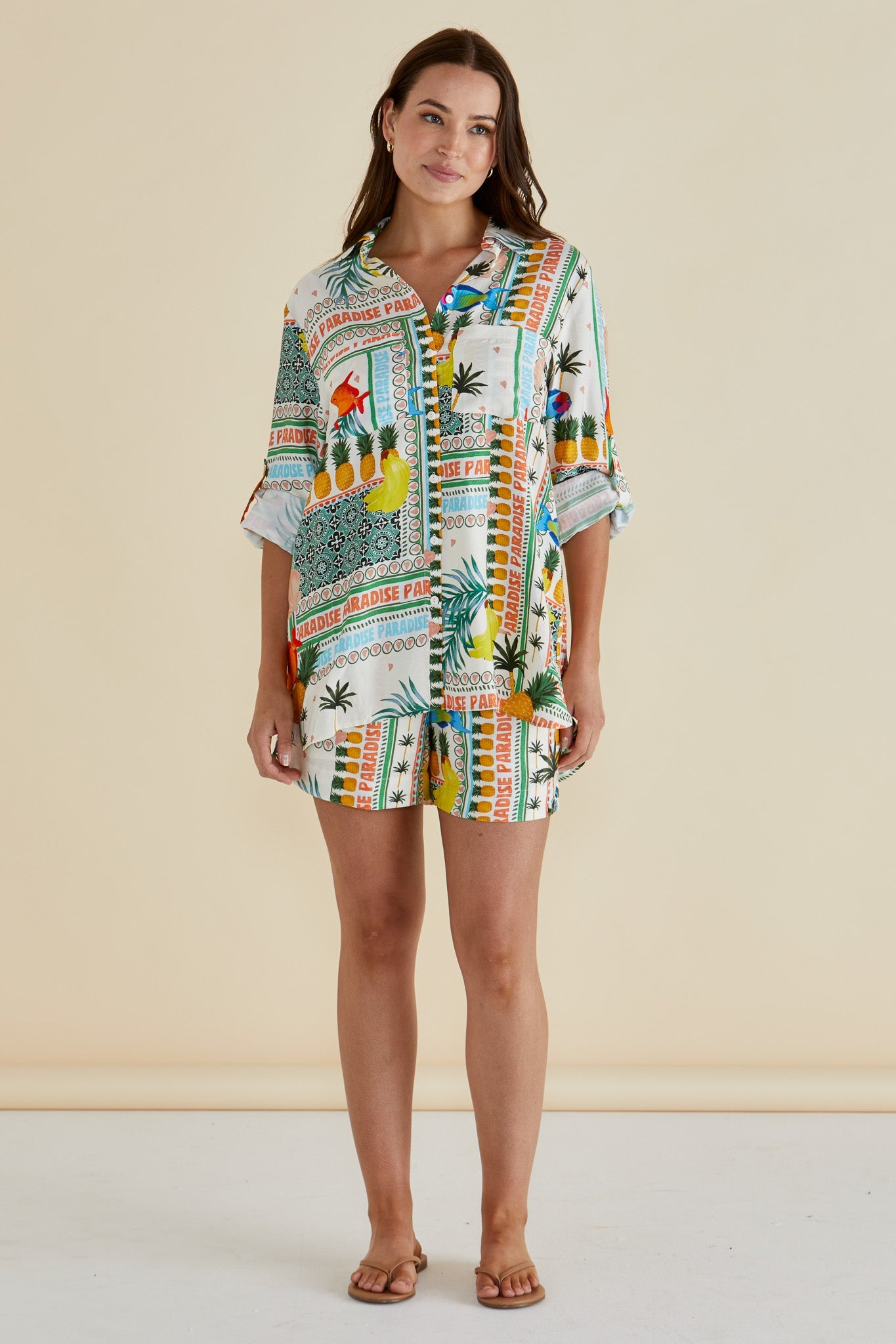 Betty Basics Mills Shirt (Paradise Print)