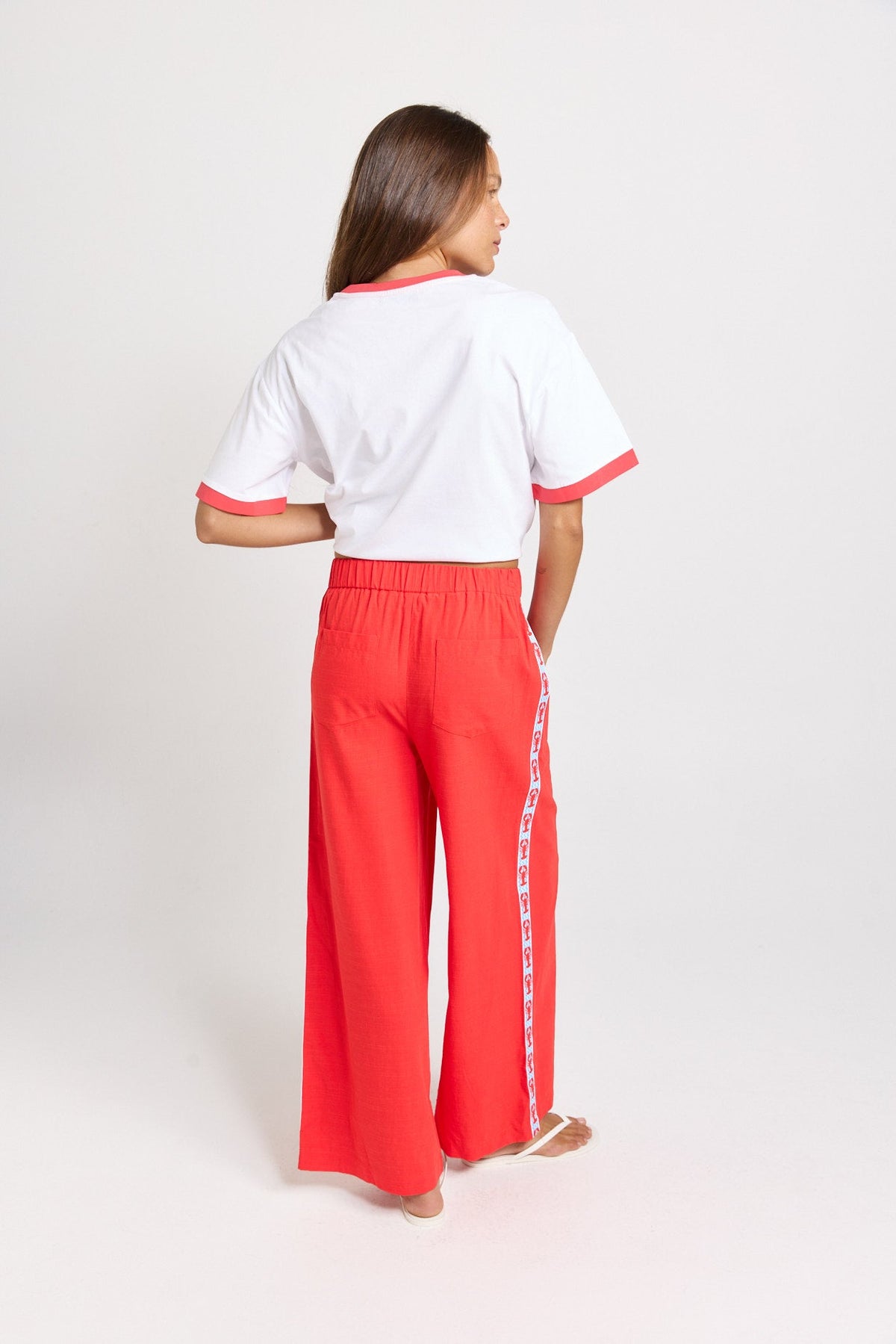 Betty Basics Sable Wide Leg Pant (Red)