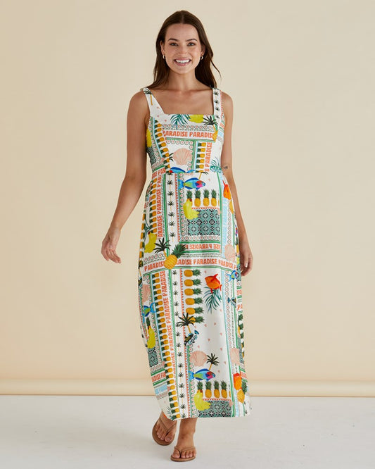 Betty Basics Tegan Midi Dress (Paradise Print)