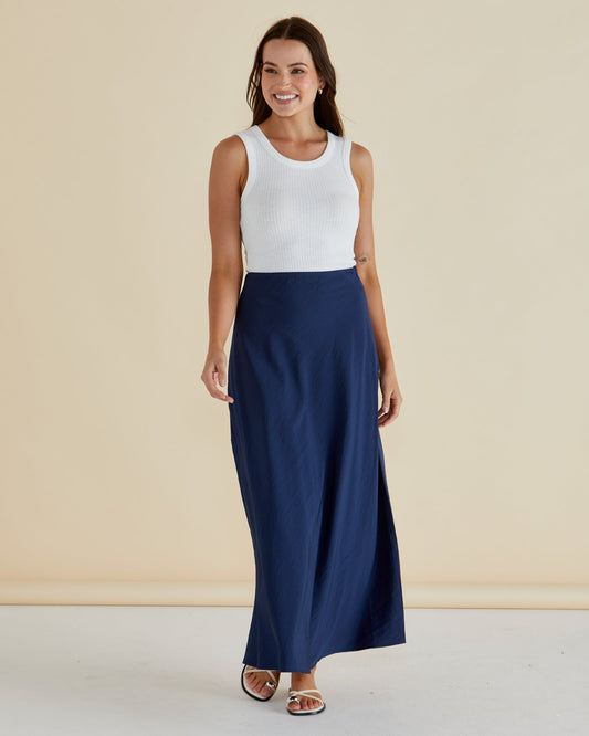 Betty Basics Mindy Skirt (Navy Blue)