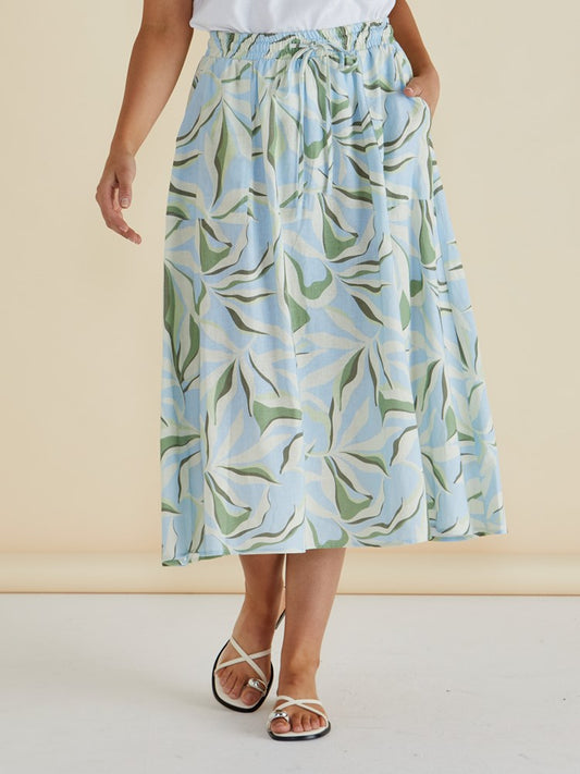Betty Basics Belize Skirt (Garden Print)
