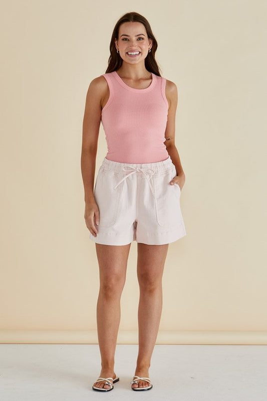 Betty Basics Relax Denim Shorts (Pink)
