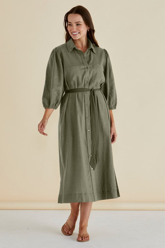 Betty Basics Angelina Dress (Olive)