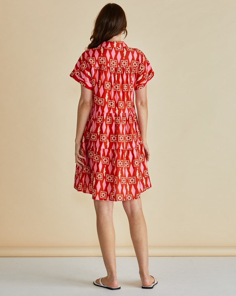 Betty Basics Copacabana Shirt Dress (Sardinia Geo Print)