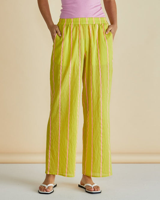 Betty Basics Hayman Pant (Yellow/Pink Stripe)