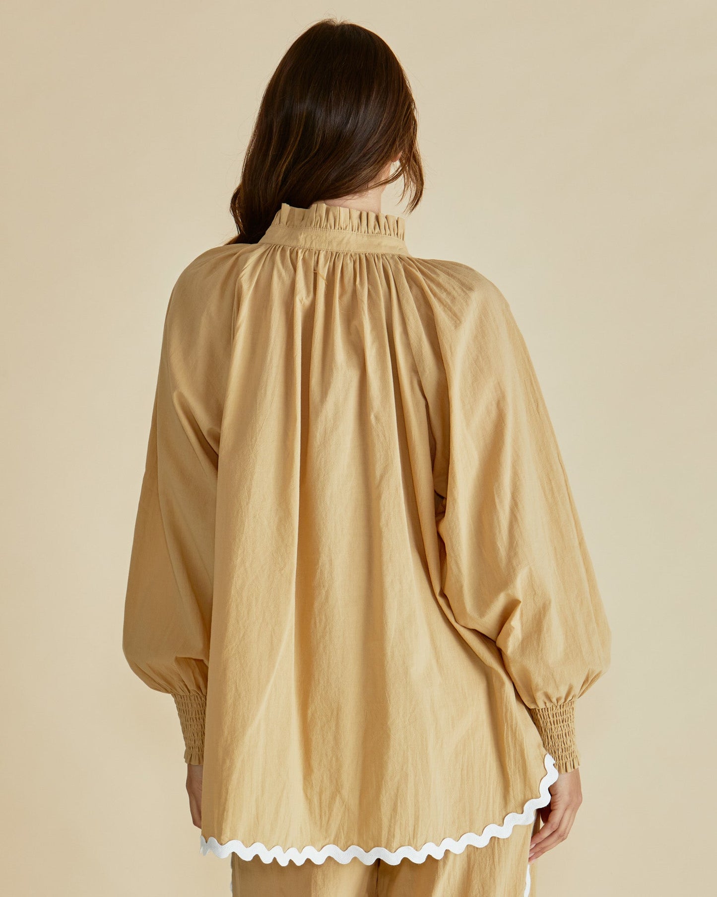 Betty Basics Romi Shirt (Beige Ric Rac)