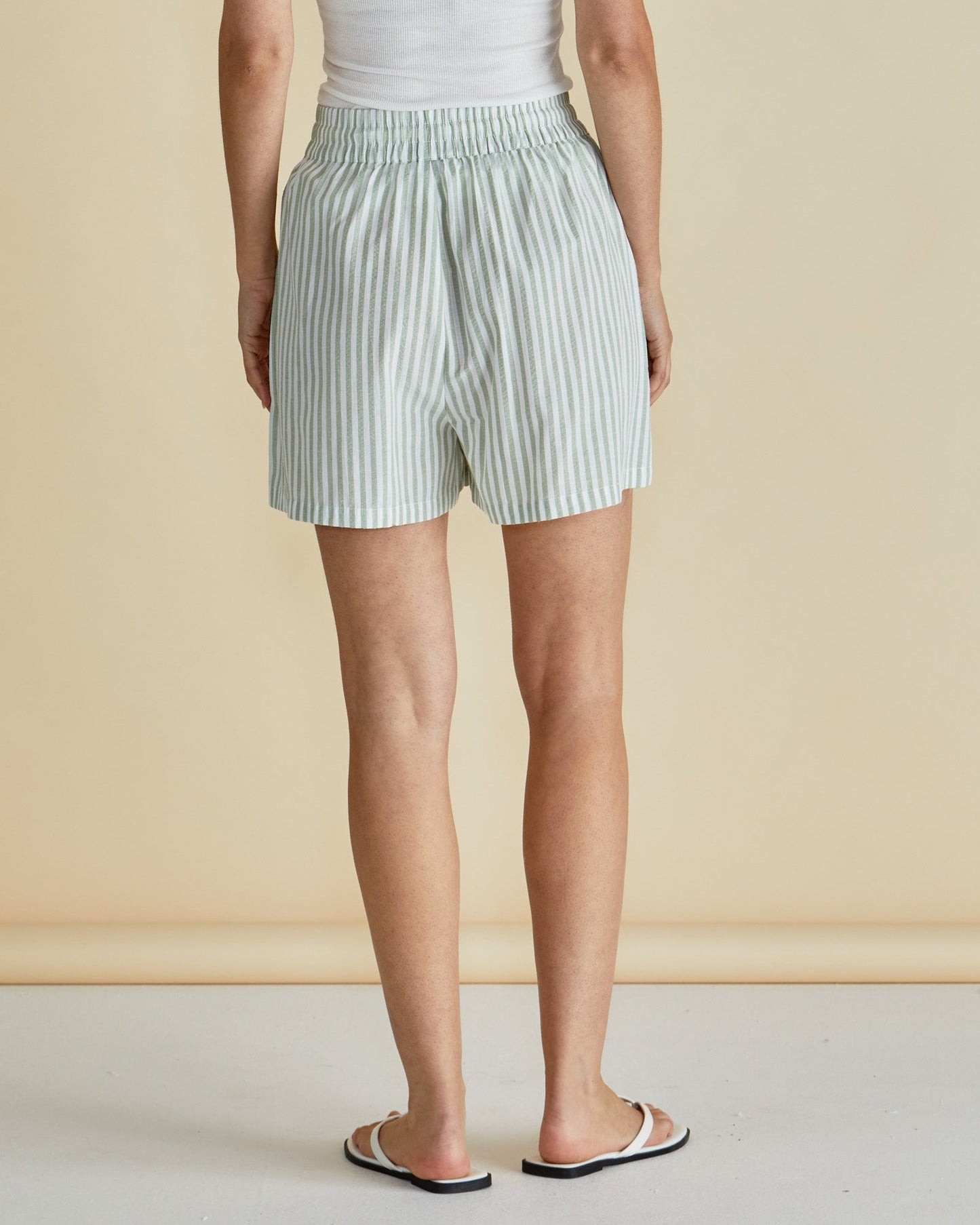 Betty Basics Jovie Shorts (Green Stripe)