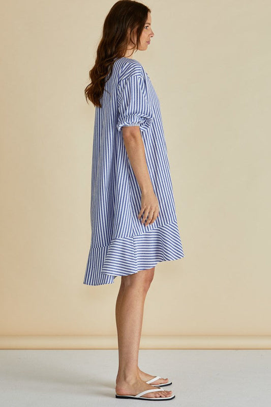 Betty Basics Livvy Dress (Navy Stripe)