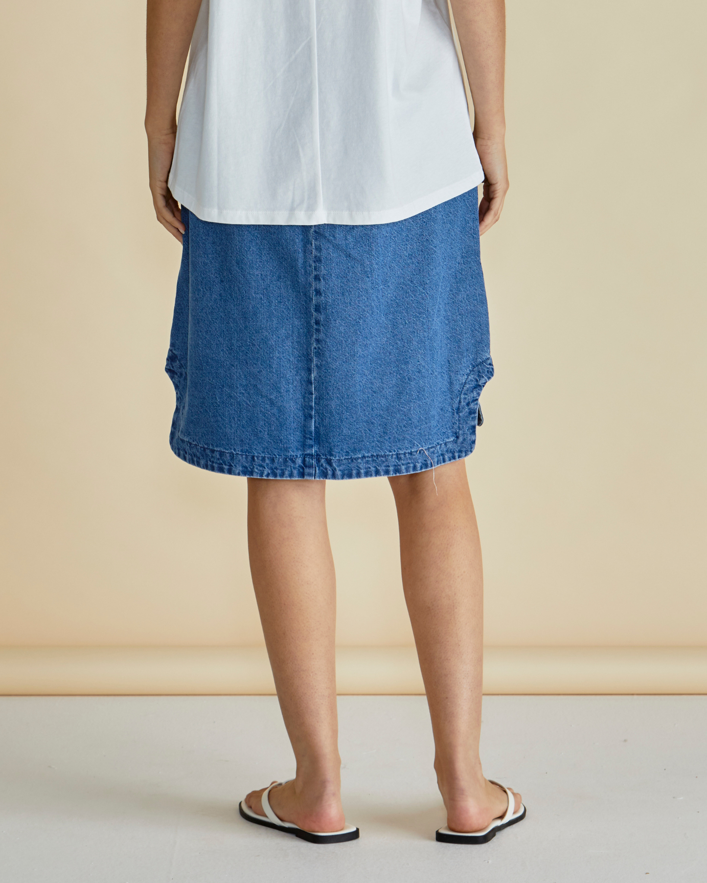 Betty Basics Dara Denim Skirt (Vintage Blue)