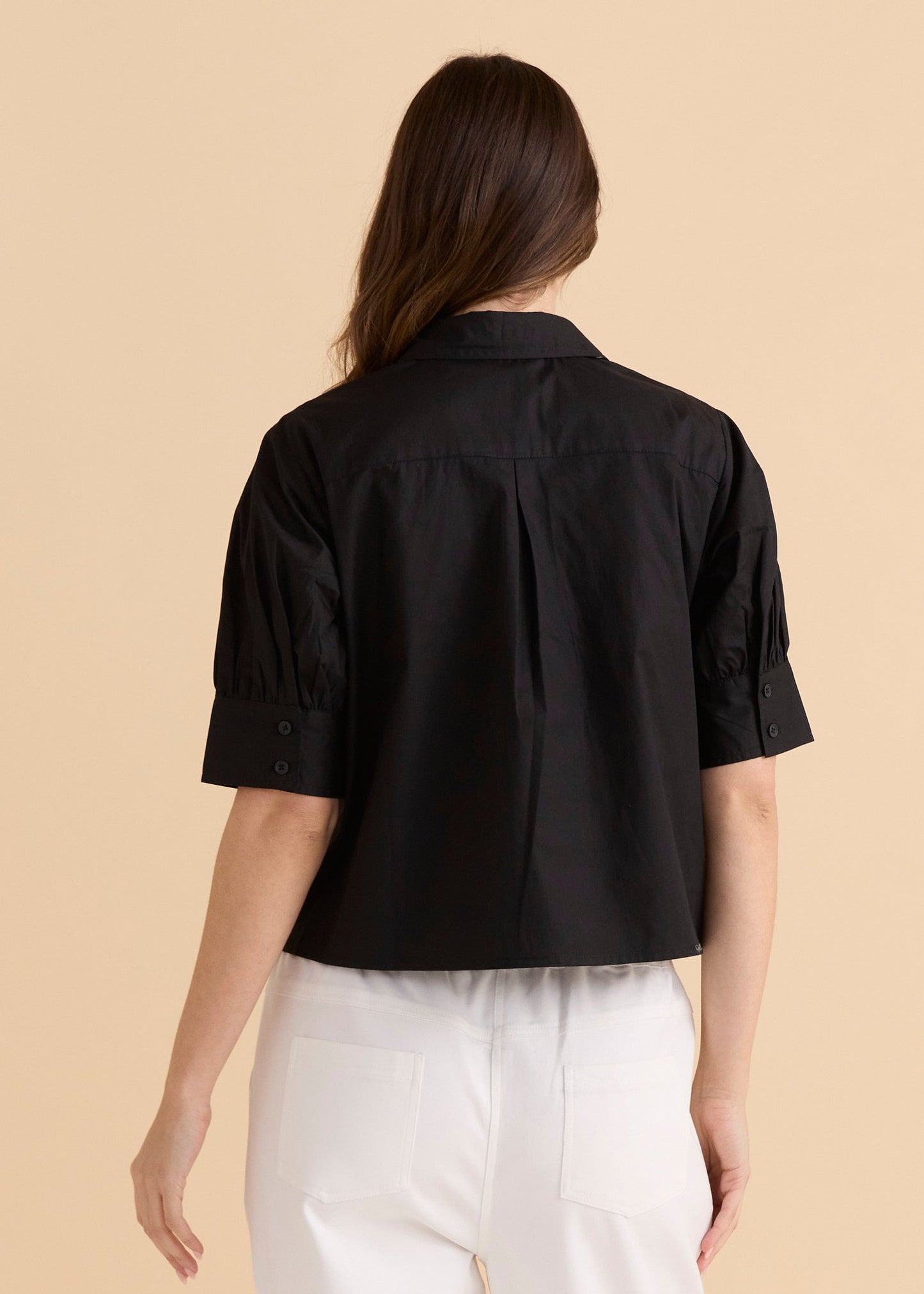 Betty Basics Reagan Poplin Shirt (Black)