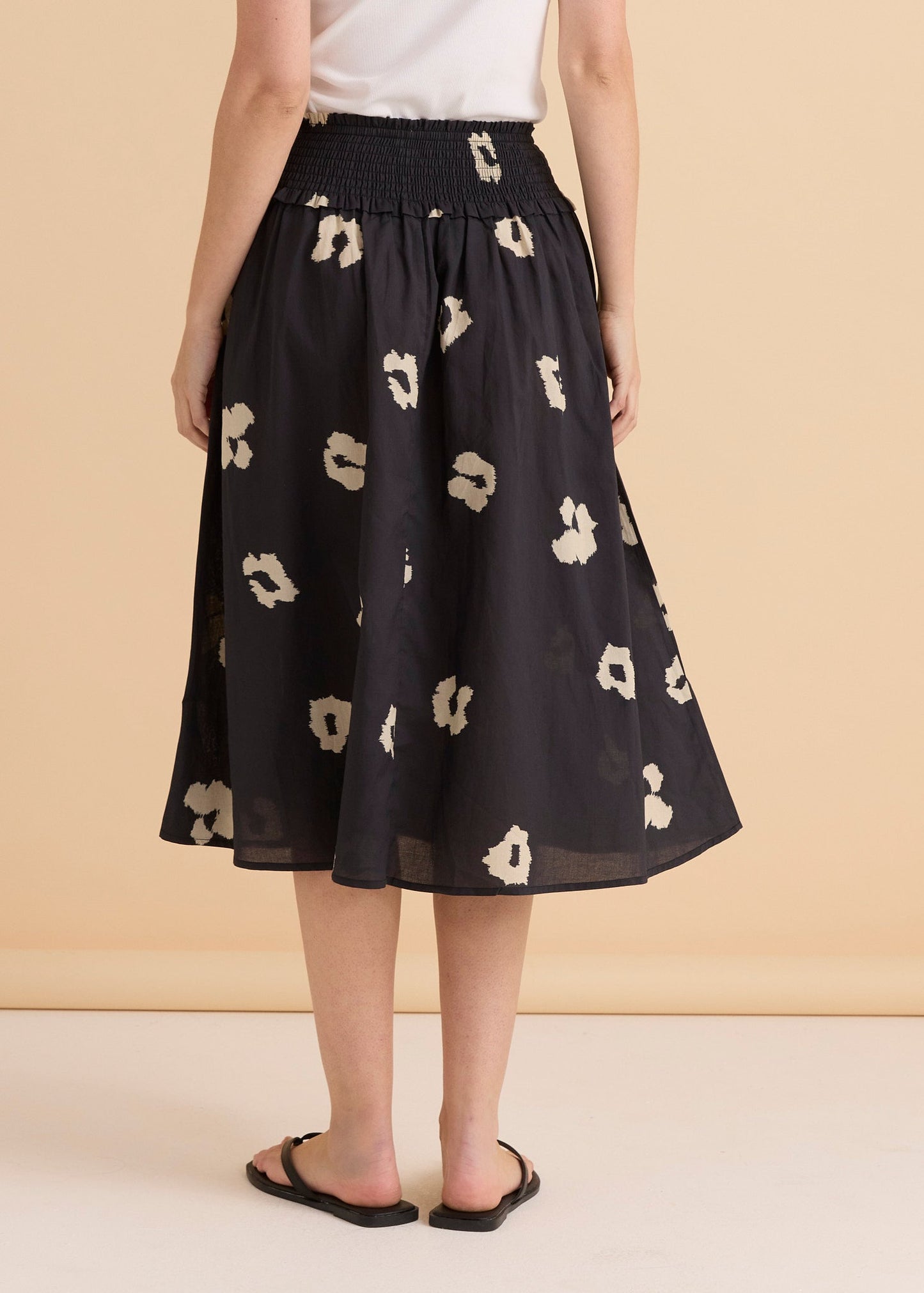 Betty Basics Reagan Poplin Skirt (Leopard Print)