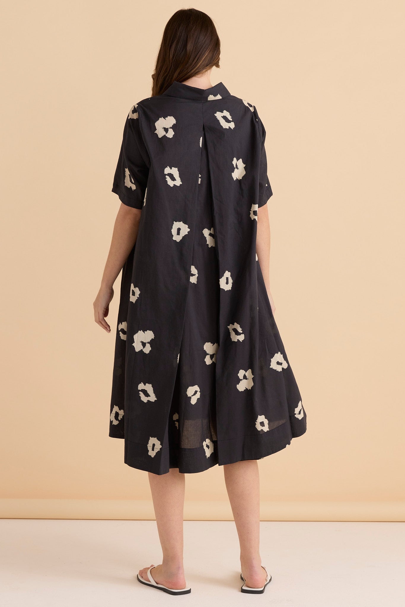 Betty Basics Savannah Swing Shirt Dress (Leopard Print)