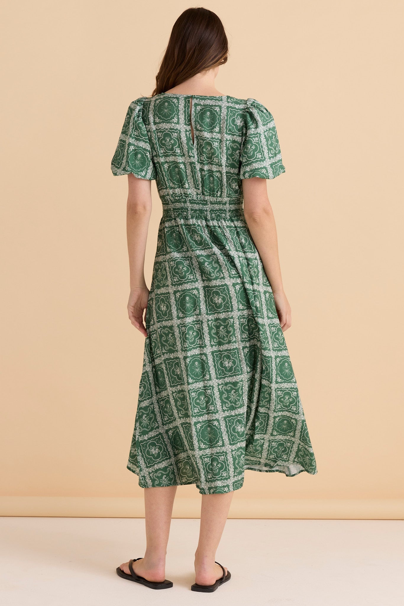 Betty Basics Dahlia Dress (Floral Tile Print)