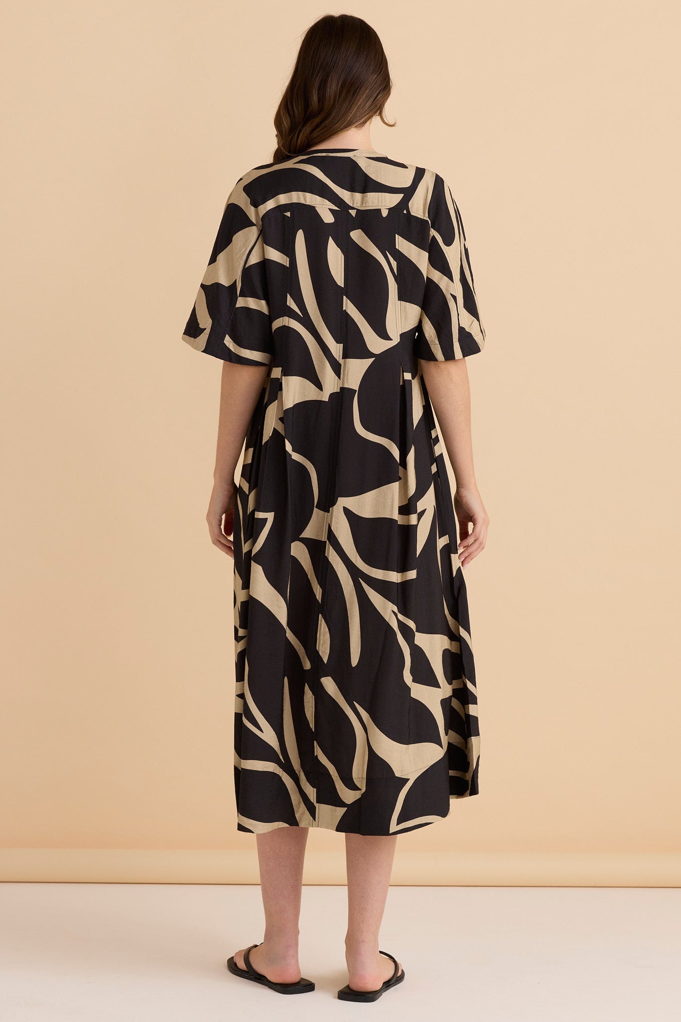 Betty Basics Camille Dress (Monochrome Floral)