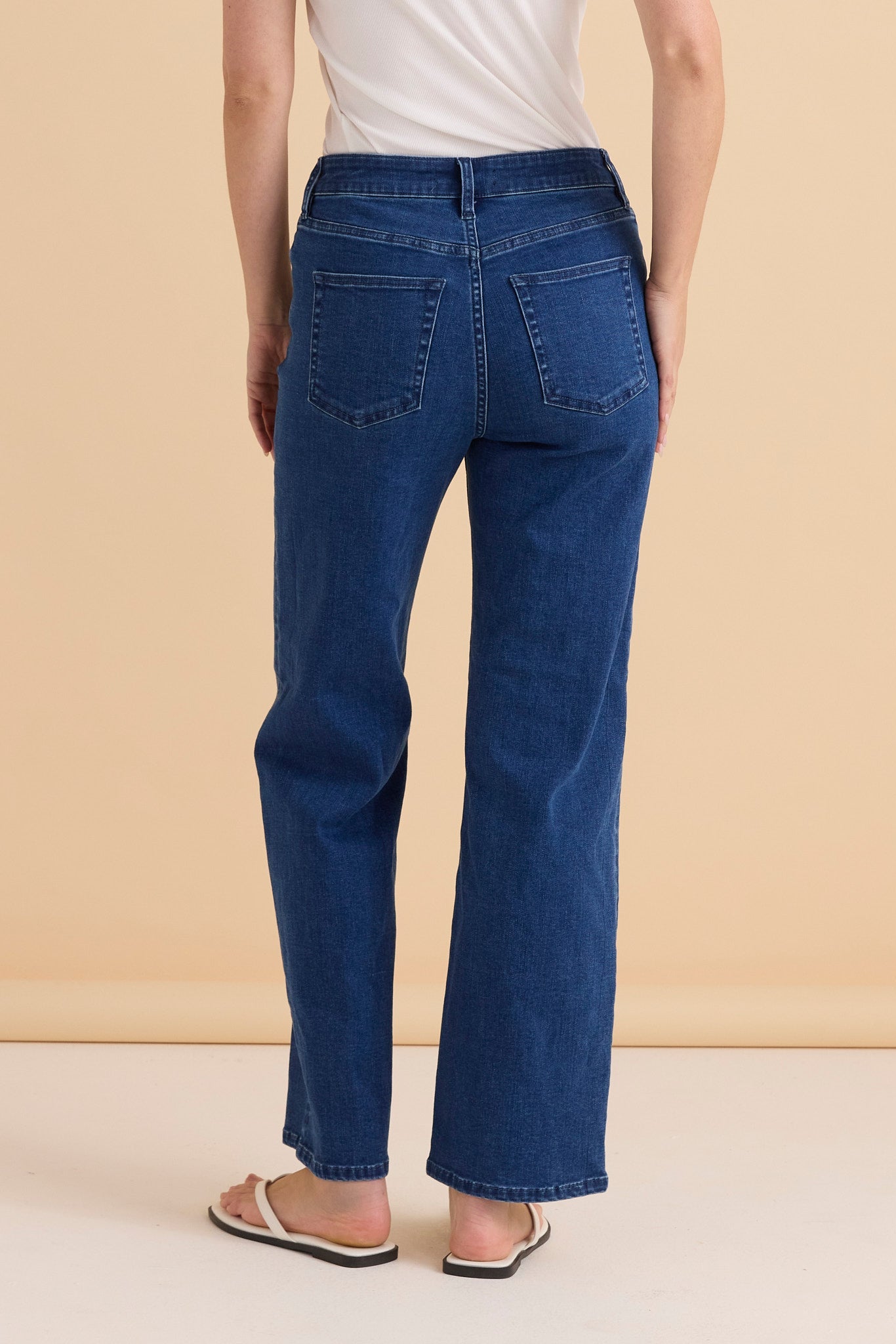 Betty Basics Straight Leg Jean (Dusty Blue)