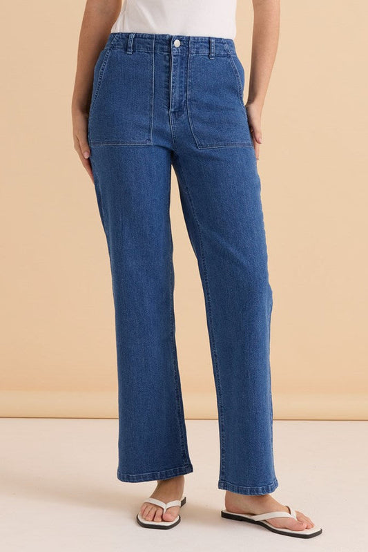 Betty Basics Relax Worker Jean (Vintage Blue)