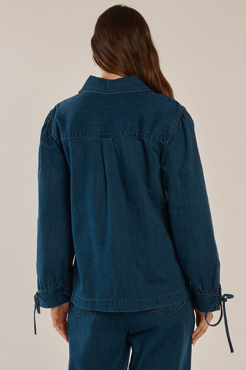 Betty Basics Dubai Blouse (Dark Vintage Wash)