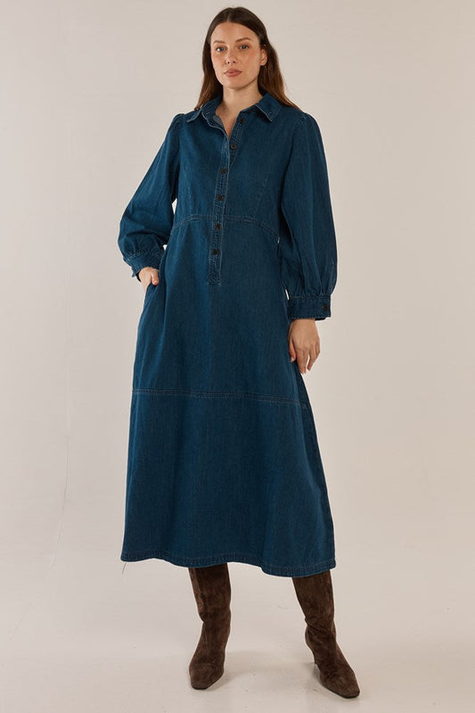 Betty Basics Detroit Dress (Dark Vintage Wash)