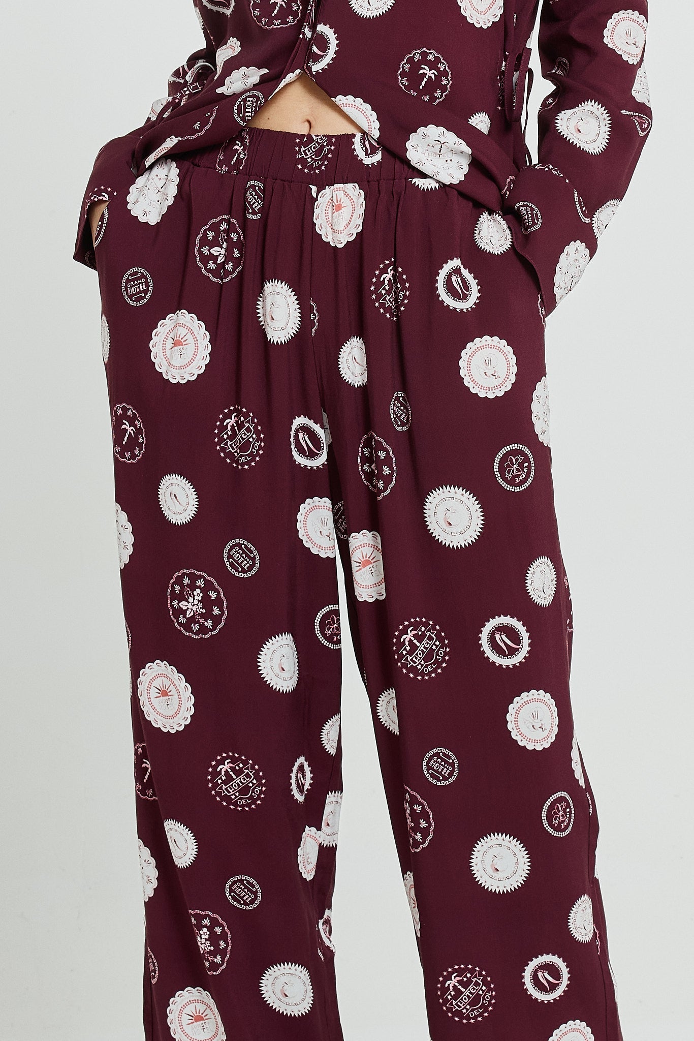 Betty Basics Stamp Relax Pants (Postage Stamp Print)