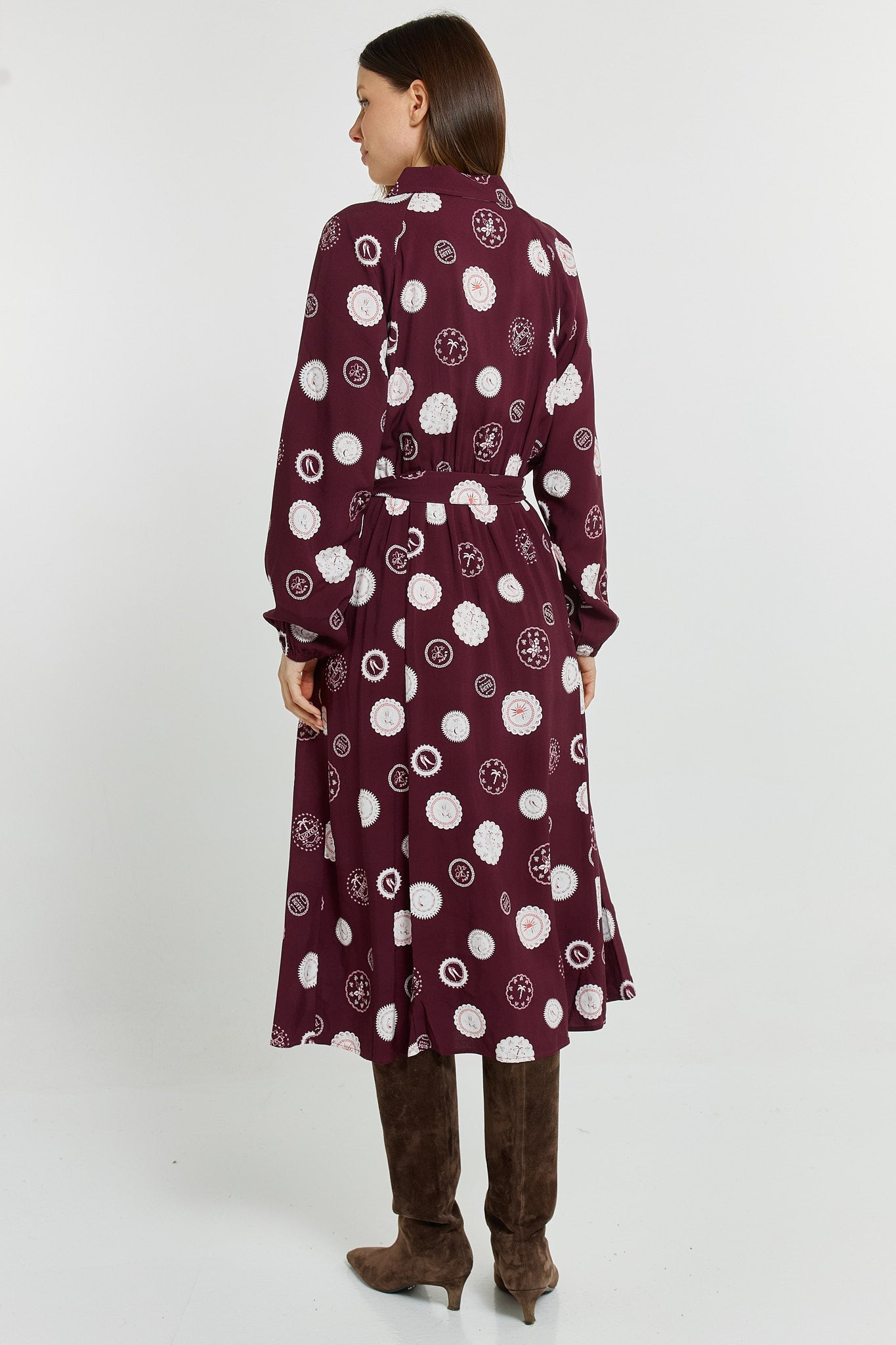 Betty Basics Stamp Shirt Dress (Postage Stamp Print)