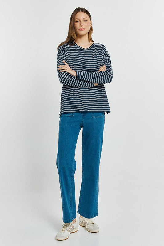 Betty Basics Patch Pocket Jean (Vintage Blue)