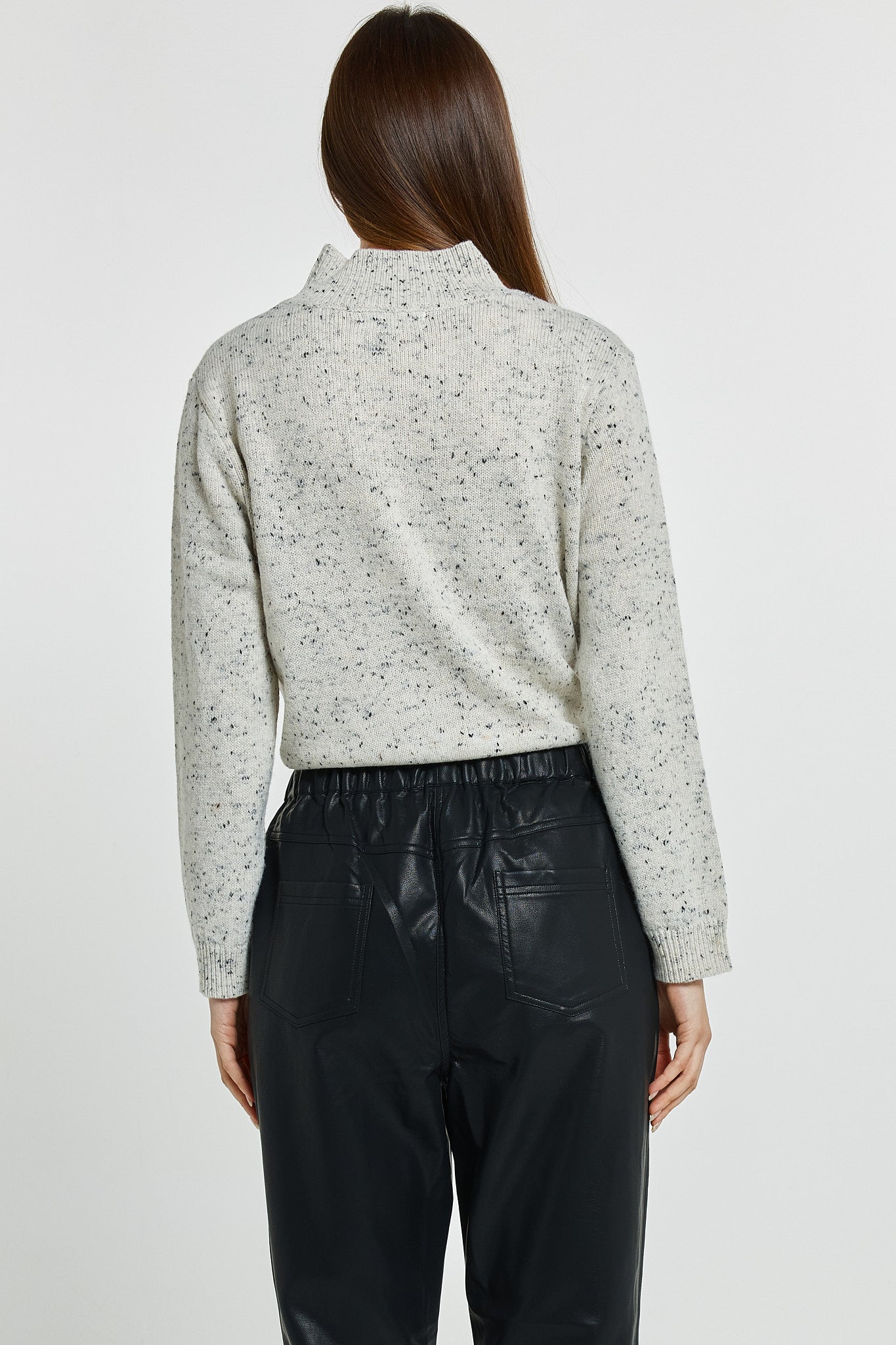 Betty Basics Poppy PU Jogger (Black Pu)