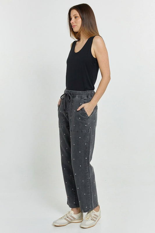 Betty Basics Quinn Stretch Jogger (Star Print)