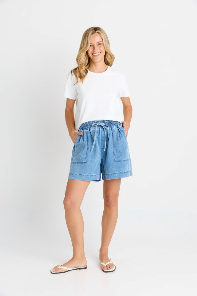 Betty Basics Quinn Cotton Short (Blue Medium)