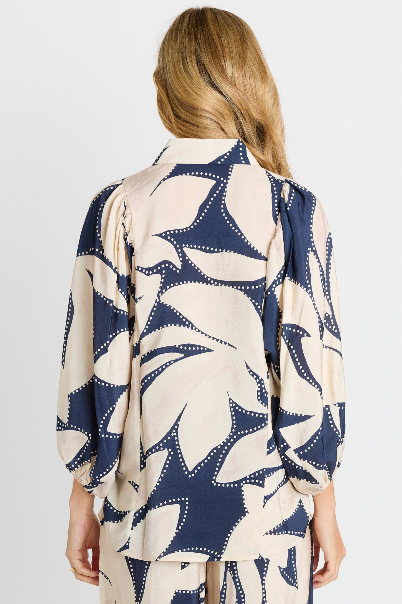 Betty Basics Nova Shirt (Navy Floral Print)