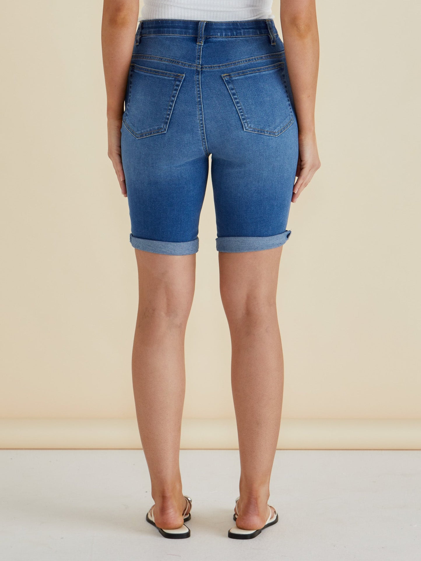 Betty Basics Bonnie Bermuda Denim Indigo Blue Mix (Indigo Mix)
