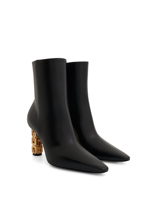 GIVENCHY G Cube Leather Ankle Boots (Black)