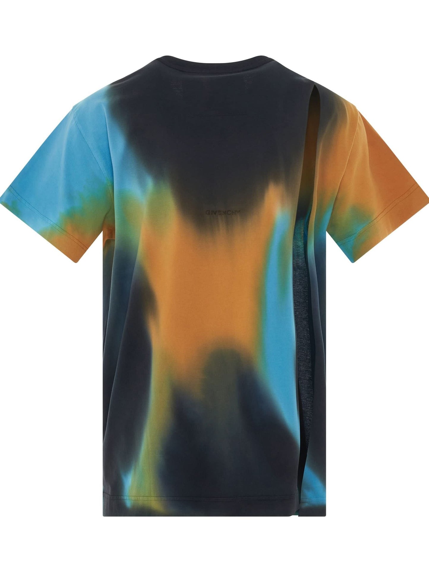 GIVENCHY 4G Embroidered Oversized Tiedye Back Cut T-Shirt (Black)