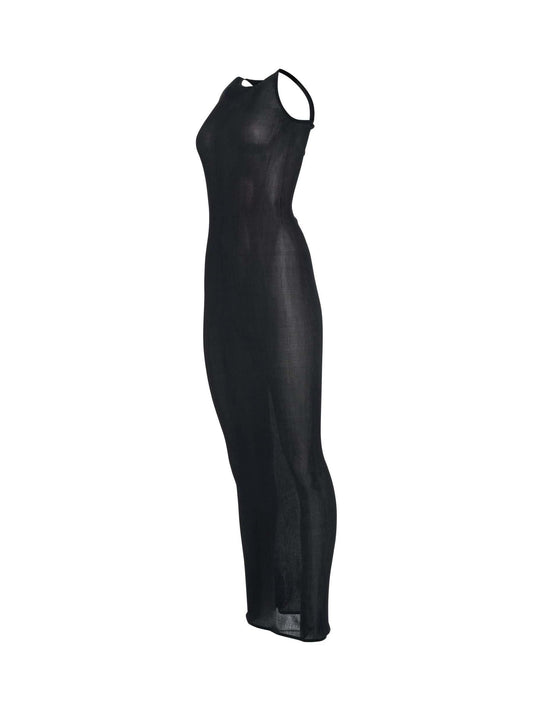 GIVENCHY Halter Long Silk Dress (Black)