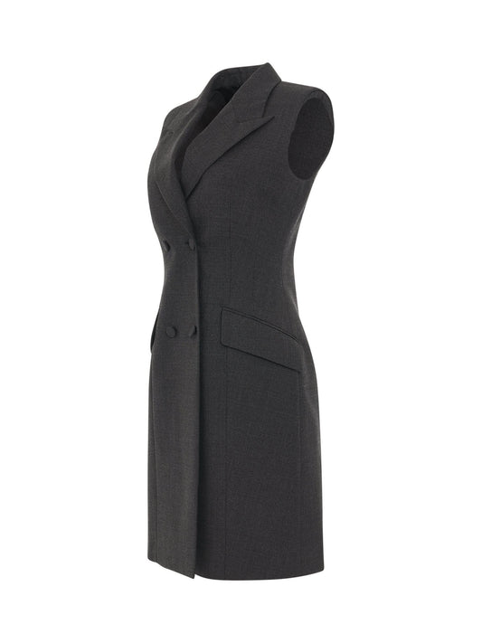 GIVENCHY Tailored Sleeveless Dress (Grey Mix)