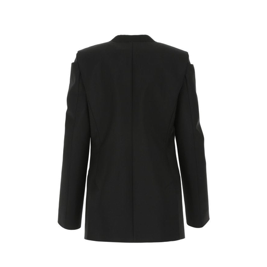 GIVENCHY Collarless Blazer Jacket (Wool and Mohair)