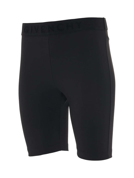GIVENCHY Cyclist Shorts with Elastic Jacquard (Black)