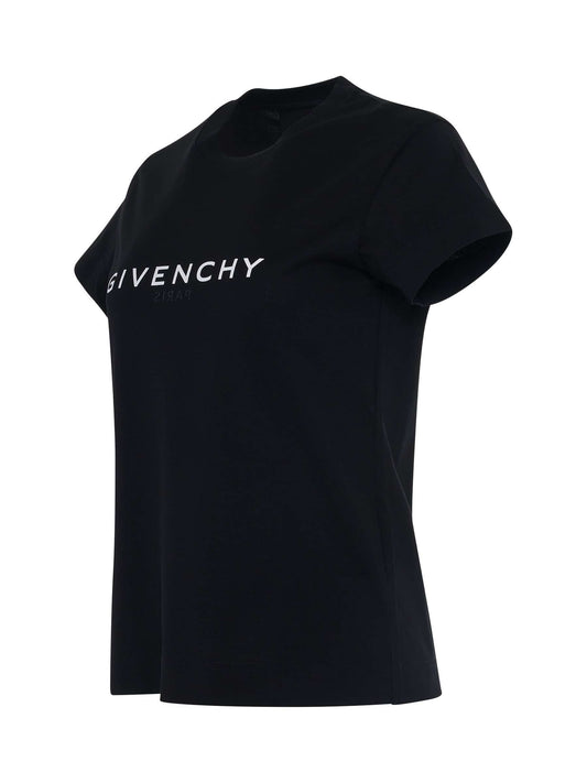 GIVENCHY Reverse Logo Fitted T-Shirt (Black)