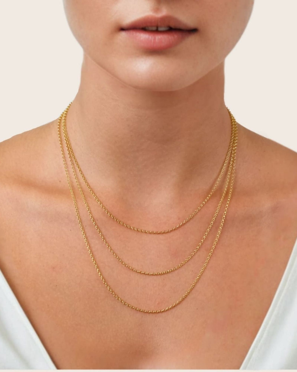 LAVANA Baby Belcher Gold Chain Necklace