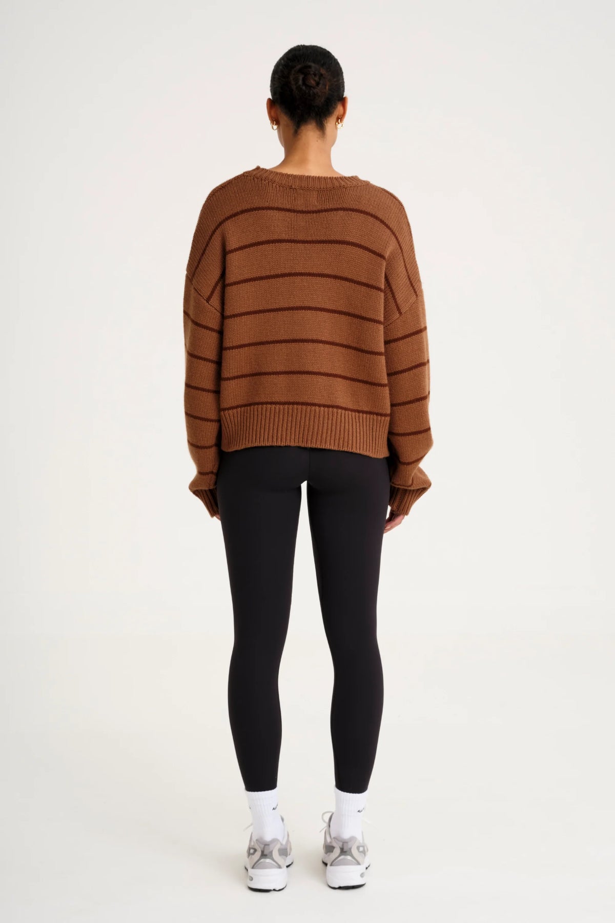 ALLFENIX Stripe Crew Neck Knit (Espresso)