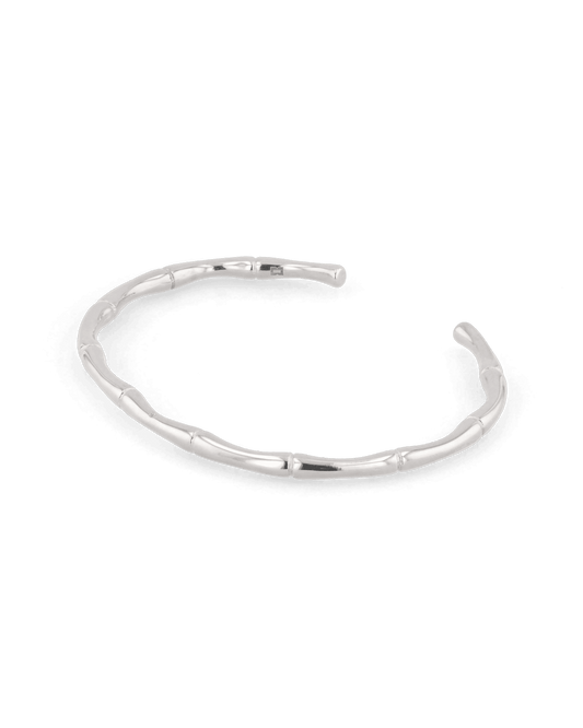 LAVANA Bamboo Silver Cuff Bracelet