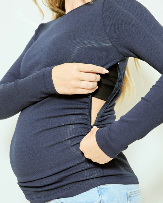 Soon Maternity Base Soft Rib Feeding Top