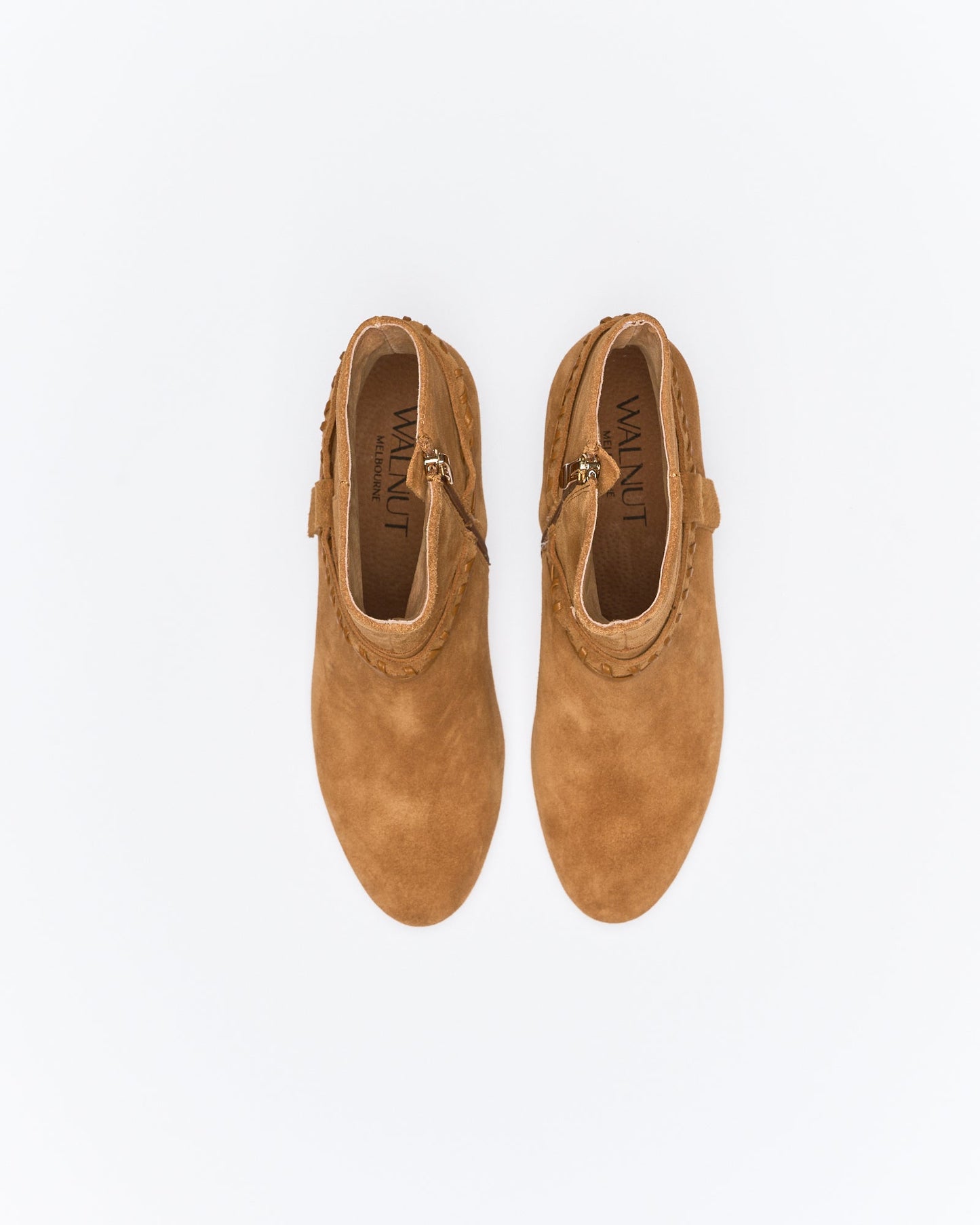 Walnut Melbourne Beckham Leather Boot (Tan Suede)