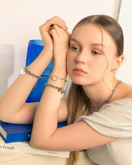 LAVANA Belcher T-bar Silver Chain Bracelet