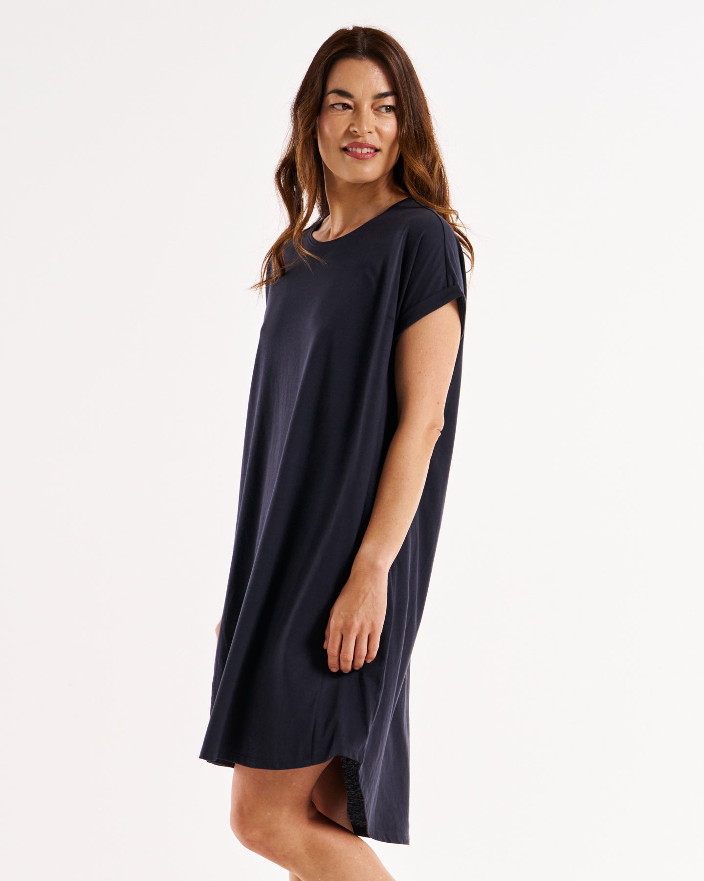 Betty Basics Maxine T-Shirt Dress (Coal)
