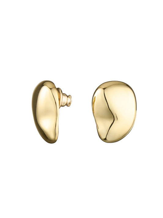 BLING BAR FAVA GRANDE STUDS (Gold)