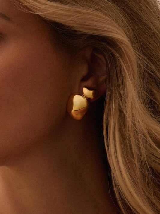 BLING BAR FAVA PICCOLA STUDS (Gold)